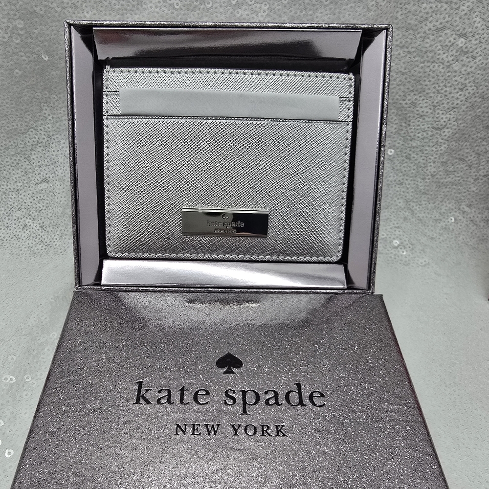 Kate Spade New York Kenzie Boxed Gift Metallic Slim Card Case